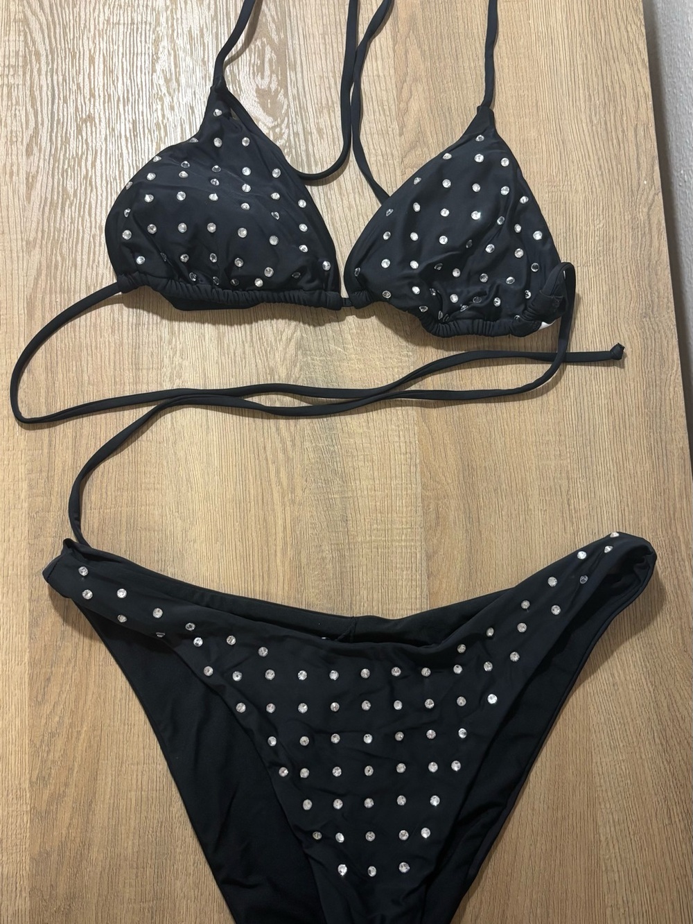 Gianni Bini Black Rinestone bikini